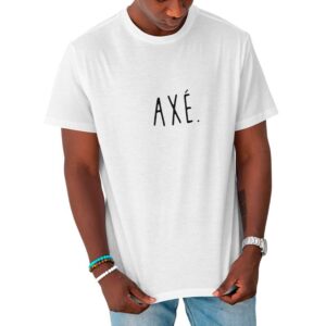Camiseta Unissex Branca – 100% Algodão – AXÉ