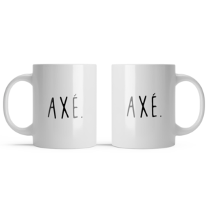 Caneca de Cerâmica Branca – AXÉ