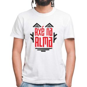 Camiseta Unissex Branca – 100% Algodão – Axé na Alma