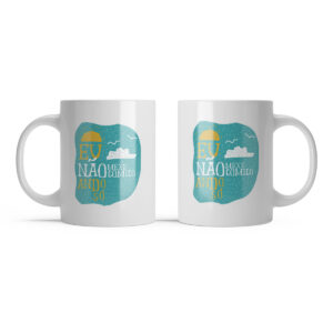 Caneca de Cerâmica Branca – Não Ando Só