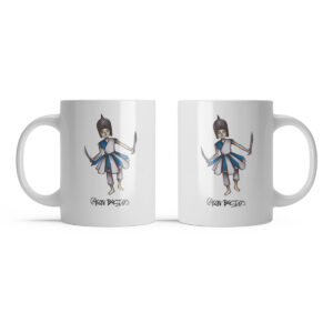 Caneca de Cerâmica Branca – Ogum – Gagau Bastos