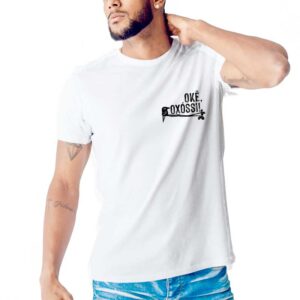 Camiseta Unissex Branca – 100% Algodão – Okê Oxóssi