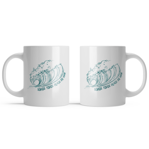 Caneca de Cerâmica Branca – Filhos do Mar