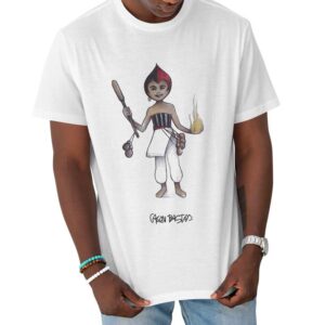 Camiseta Unissex Branca – 100% Algodão – EXU – Gagau Bastos